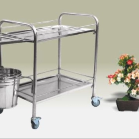 Xe đẩy y tế 2 tầng có xô XED-004